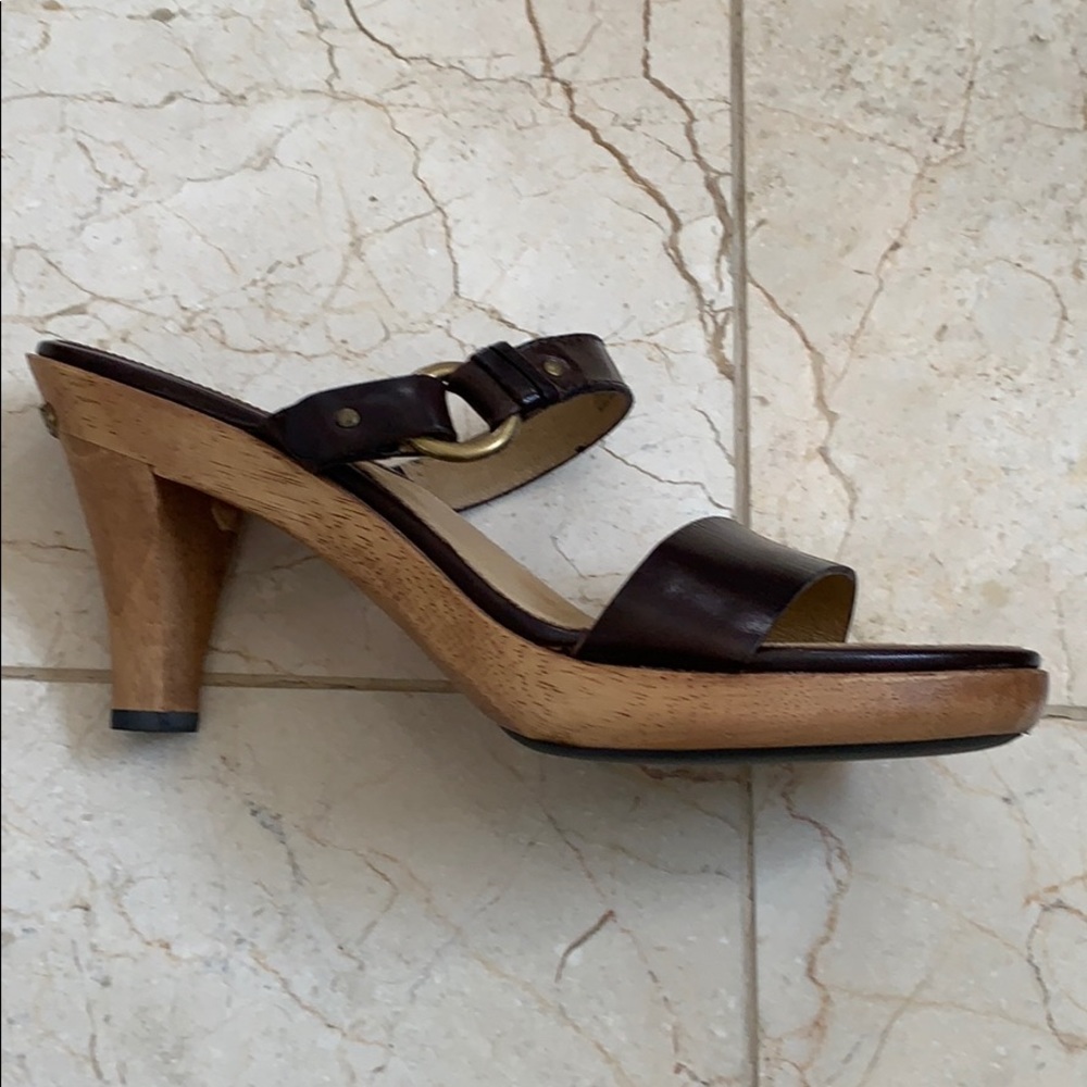 Michael Kors leather strappy heels.